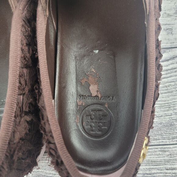 Tory Burch Women's Rosette Brown Sneakers  Size 8.5 - Picture 6 of 8